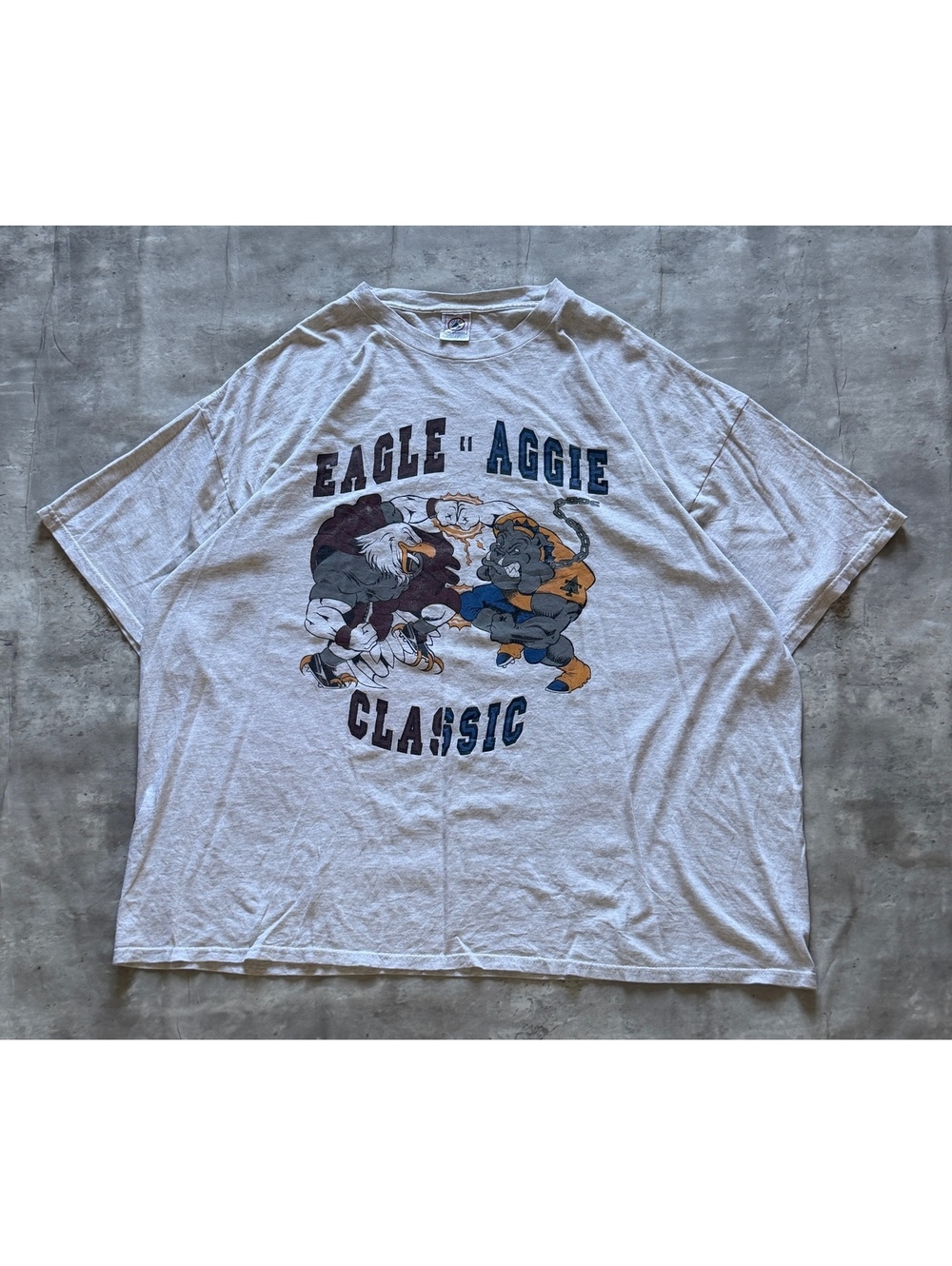 Vintage 90’s Football Eagle Aggie Classic Tee Shirt Size 3XL